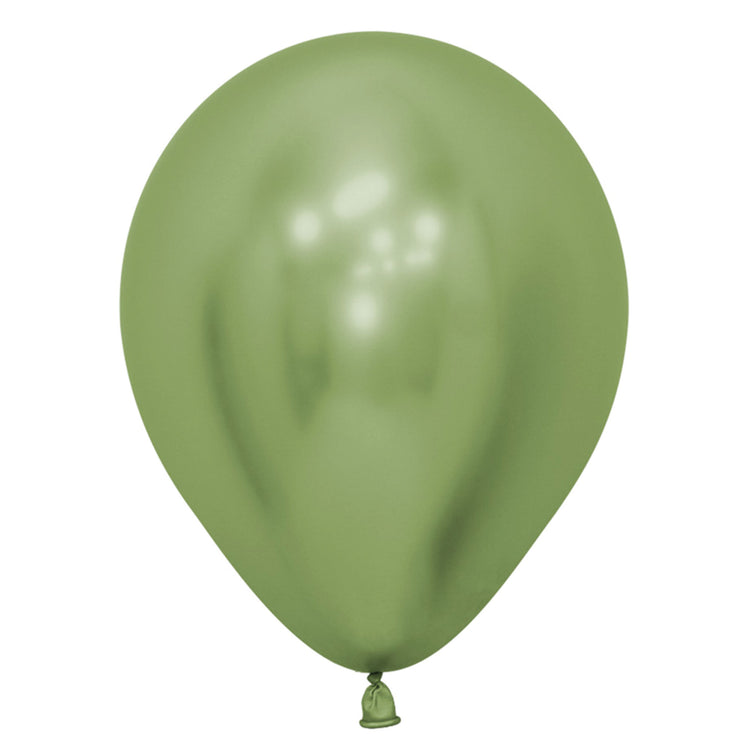 Sempertex 30cm Metallic Reflex Lime Green Latex Balloons 931 50PK Pack of 50