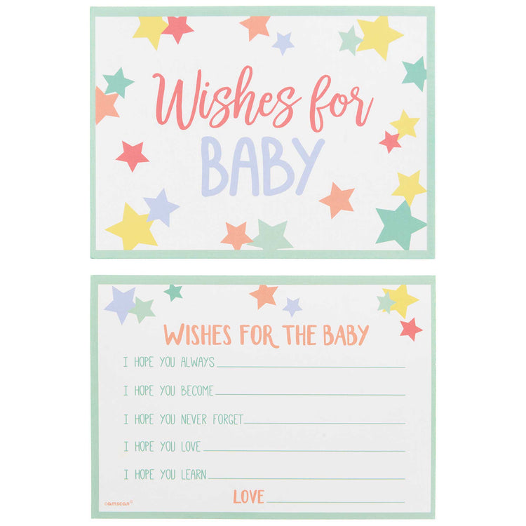 Baby Shower Wishes for Baby Cards Pack of 24