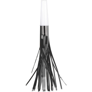 New Years Foil Fringed Squawkers Black Silver & Gold Pack of 8