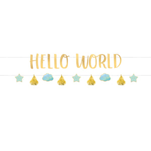 Oh Baby Boy Letter Banners Kit Hello World Pack of 2