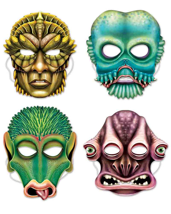 Space Alien Mask Pack of 4
