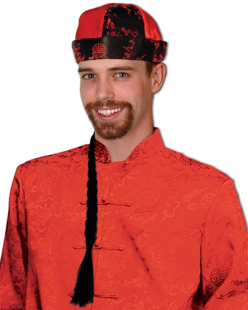 Asian Mandarin Hat with Braid