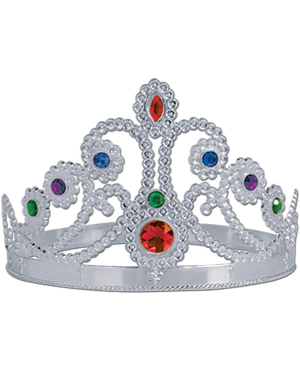 Queens Jewelled Silver Tiara