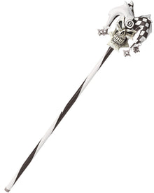 White Psycho Jester Cane 1m