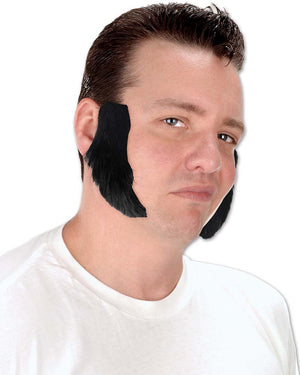 50s Black Sideburns