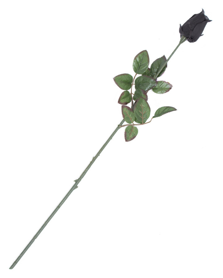 Black Plastic Rose 65cm