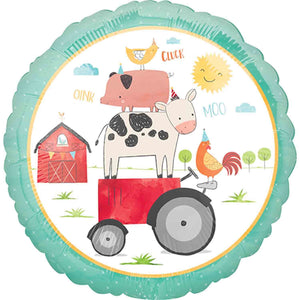 45cm Standard HX Barnyard Birthday Balloon