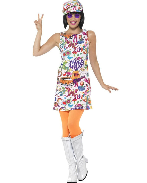 60s Groovy Chick Womens Plus Size Costume