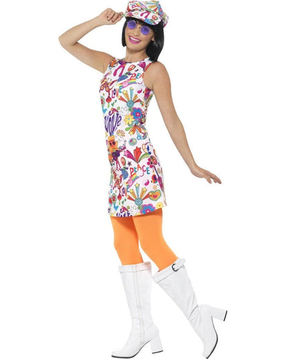 60s Groovy Chick Womens Plus Size Costume