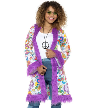 60s Groovy Hippie Womens Coat