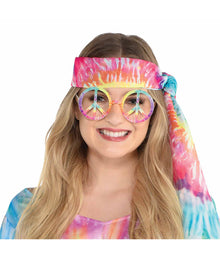 60s Large Groovy Peace Sign Glasses