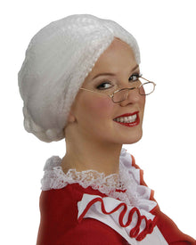 Christmas Mrs Claus Crimped White Wig
