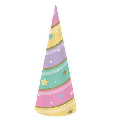 Unicorn Sparkle Party Hats Pack of 8