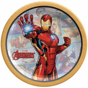Marvel Avengers Powers Unite Iron Man 7in / 17cm Paper Plates Pack of 8