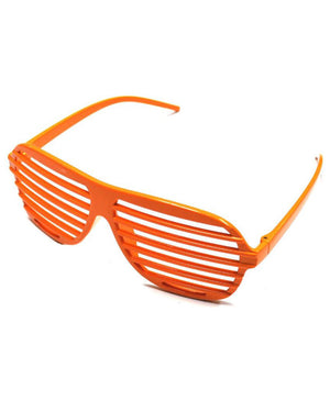 80s Neon Orange Slot Glasses