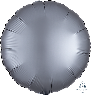 45cm Standard HX Satin Luxe Graphite Circle Balloon
