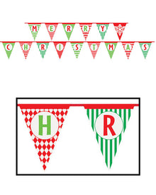 Merry Christmas Paper Flag Banner