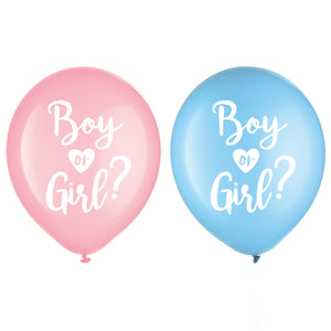The Big Reveal 30cm Latex Balloons Boy or Girl? Pack of 15