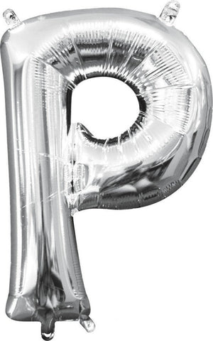 Silver 40cm Letter P Balloon