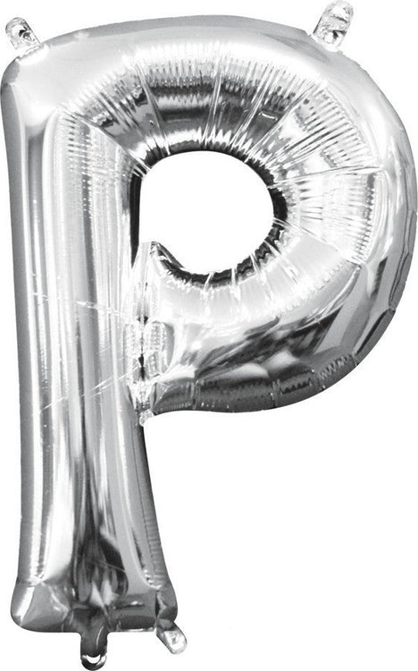 Silver 40cm Letter P Balloon
