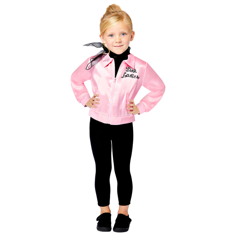 Grease Pink Lady Jacket Kids Costume 4-6 Years