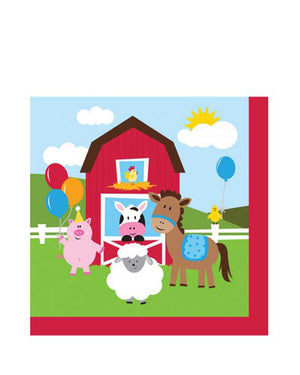 Farmhouse Fun Lunch Napkins Pack of 18