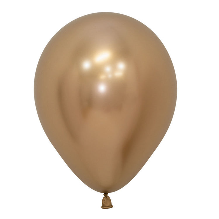 Sempertex 12cm Metallic Reflex Gold Latex Balloons 970 Pack of 50