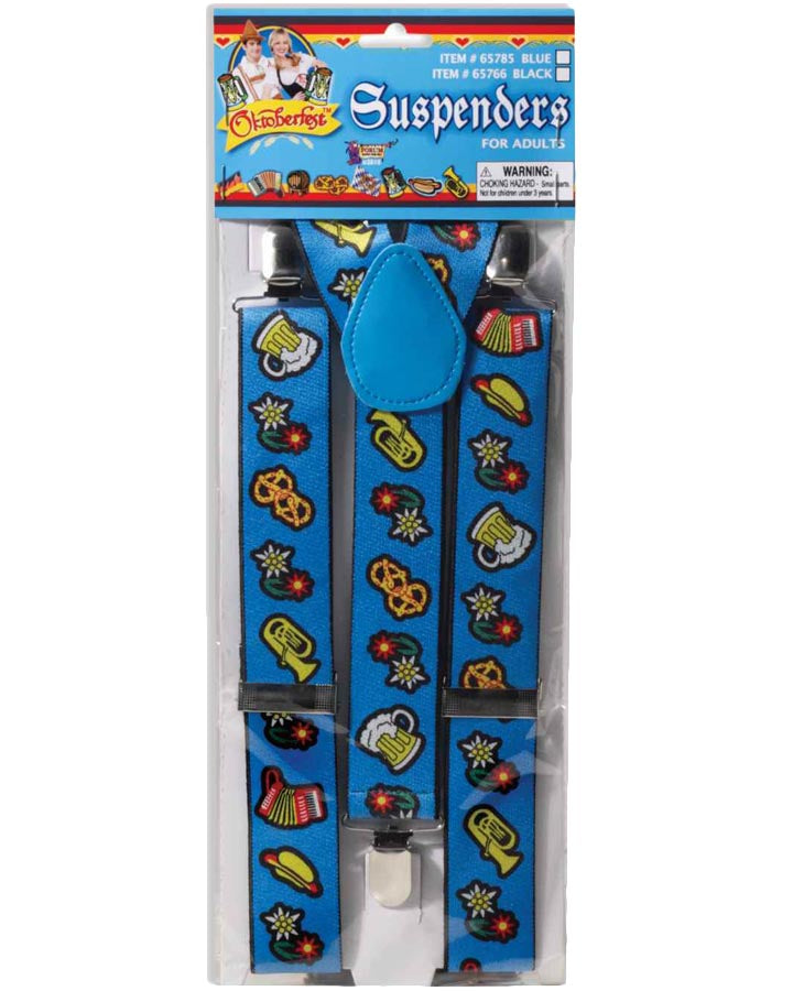 Blue Oktoberfest Suspenders