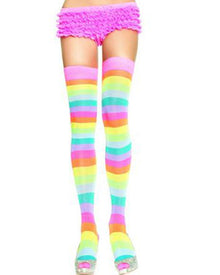 Rainbow Acrylic Thigh Highs