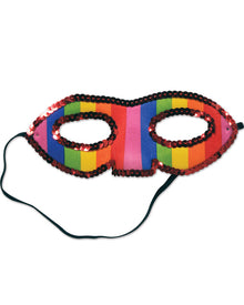 Sequined Rainbow Half Mask