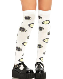 Tick Tock over the Knee Socks