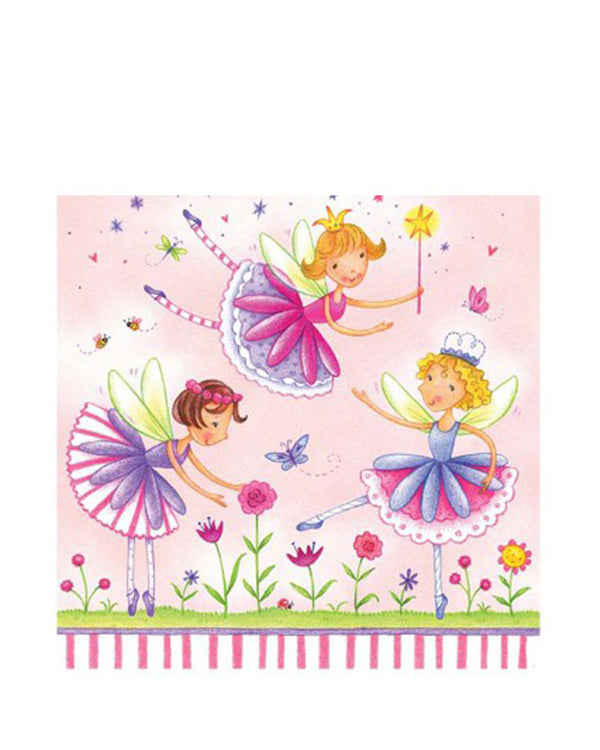 Garden Fairy Party Napkins Pack of 16