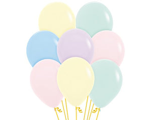 Sempertex 12cm Pastel Matte Assorted Latex Balloons Pack of 50