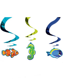 Tropical Fish Swirl Decorations