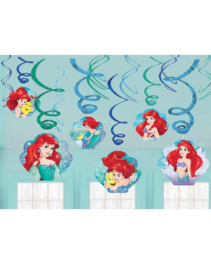 Disney Ariel Dream Big Swirl Decorations Pack of 12
