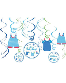 Shower With Love Boy Swirl Value Pack of 12