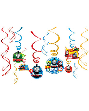 Thomas All Aboard Swirl Decorations Pack of 12
