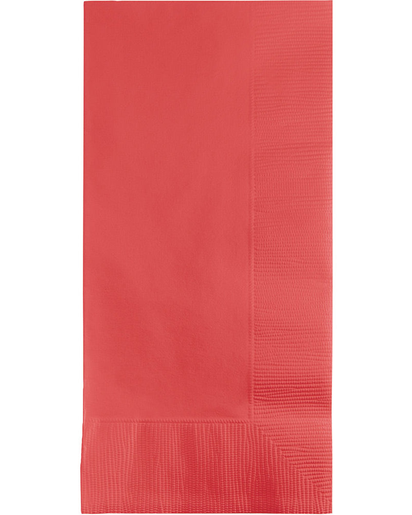 Coral Dinner Napkins Pack of 50