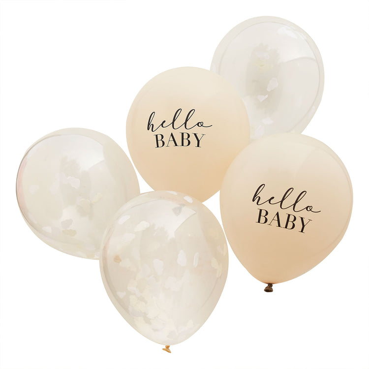 Hello Baby Balloon Bundle Hello Baby & Confetti Clouds Pack of 5
