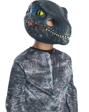 Jurassic World 2 Velociraptor Blue Moveable Jaw Kids Mask