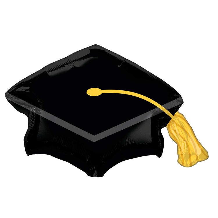 SuperShape Black Grad Cap Balloon