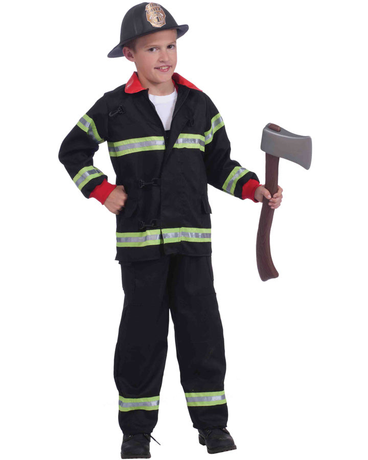 Collared Fireman Boys Costume