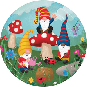Party Gnomes Dinner Plates Paper 22cm Pack of 8