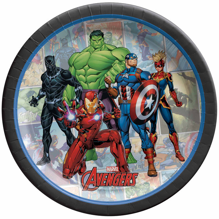 Marvel Avengers Powers Unite 7in / 17cm Paper Plates Pack of 8