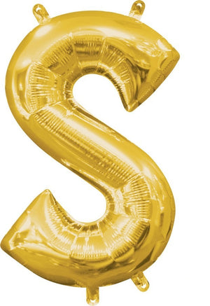 Gold 40cm Letter S Balloon