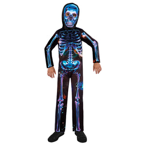 Neon Skeleton Boys Costume 4-6 Years