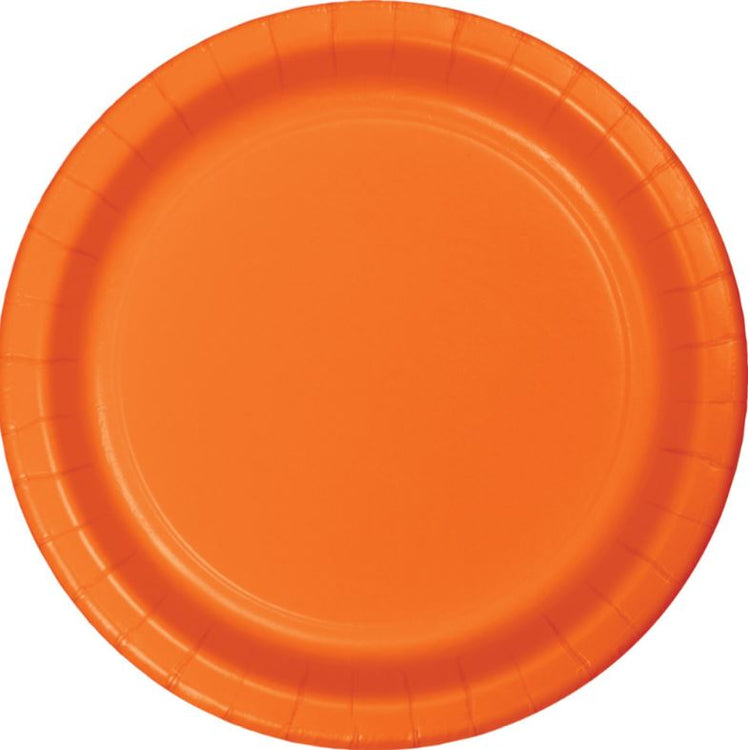 Sunkissed Orange Round Paper Plate 22cm Pack of 24