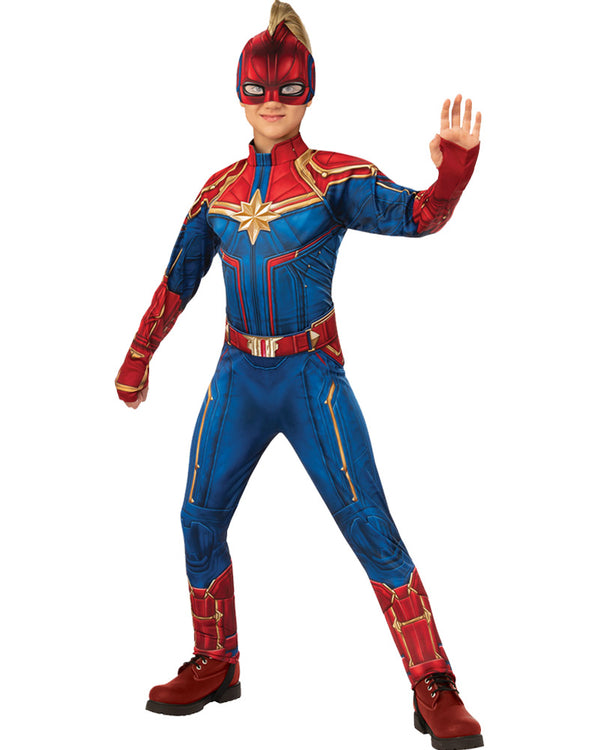 Captain Marvel Hero Suit Deluxe Girls Costume