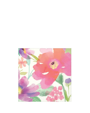 Watercolour Florals Beverage Napkins Pack of 36