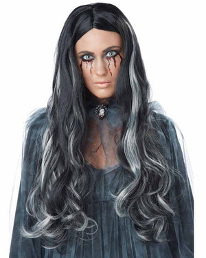 Bloody Mary Black and Grey Wig
